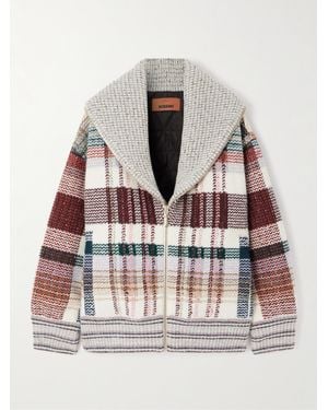 Missoni Checked Wool-Blend Cardigan - White