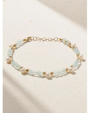 JIA JIA 14-Karat, Aquamarine And Pearl Bracelet - Natural