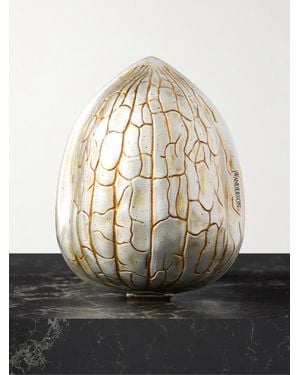 JW Anderson Walnut Clutch Aus Metallic-Harz - Natur