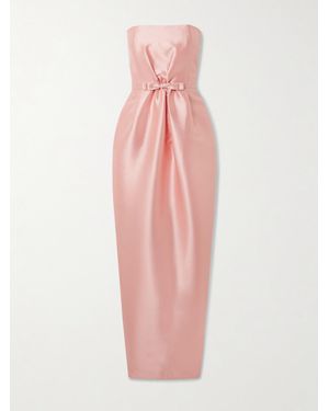 BERNADETTE Lenette Trägerlose Robe Aus Taft Mit Schleife - Pink