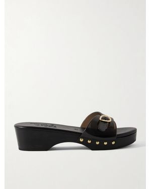 Ancient Greek Sandals Omonia Jelly Clogs Aus Pvc Mit Nieten - Schwarz