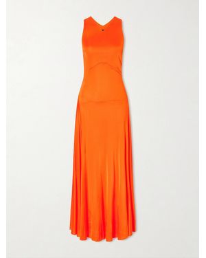 Proenza Schouler Naia Satin-Jersey Maxi Dress - Orange