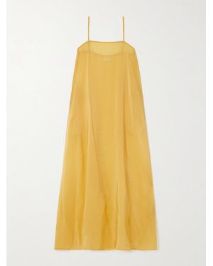 Leset Lana Satin Maxi Dress - Yellow