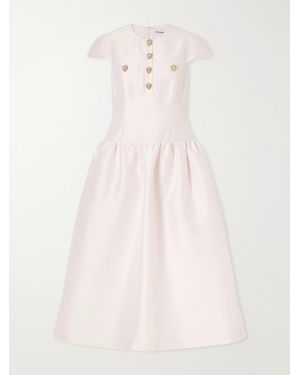 Self-Portrait Embellished Taffeta Midi Dress - Pink