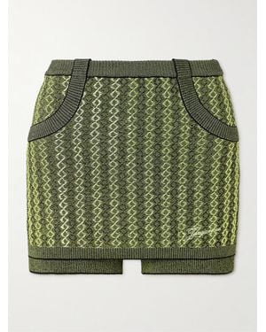 Jacquemus Marino Jacquard-Knit Shorts - Green