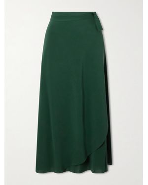 Eres Jupe Midi Portefeuille En Jersey Stretch Julieta - Vert