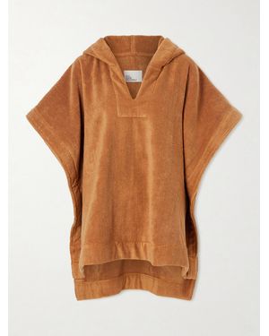 Lisa Marie Fernandez Hooded Cotton-Terry Poncho - Brown