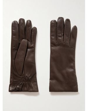 TOTEME Leather Gloves - Brown
