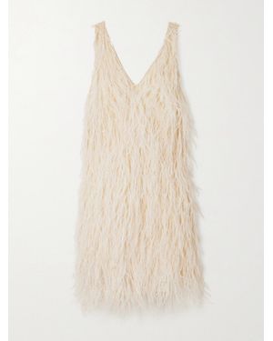 Twp Minikleid Aus Mesh Mit Verzierungen - Natur