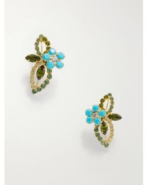 Jennifer Behr Gabriela Crystal-Embellished-Tone Earrings - Metallic