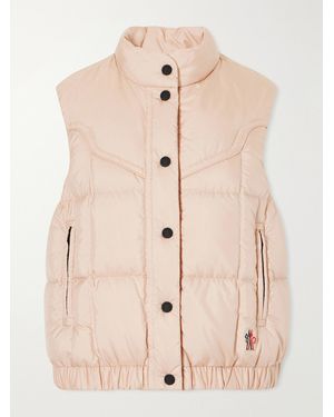 Moncler Doucy Padded Quilted Shell Down Ski Vest - Natural