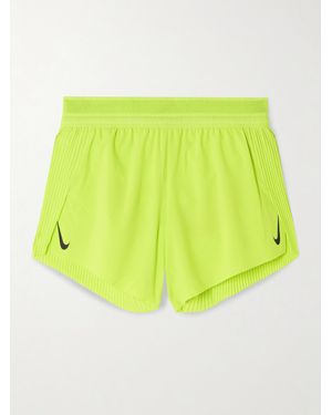 Nike Aeroswift Dri-Fit Adv Pleated Running Shorts - Yellow