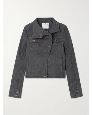 Courreges Convertible Denim Jacket - Grey