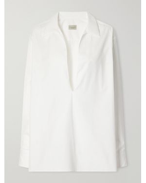Comme Si Cotton-Poplin Shirt - White
