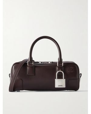 Loewe Amazona 23 Embellished Leather Shoulder Bag - Brown