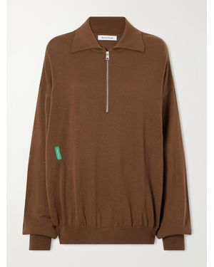 District Vision Merino Wool Sweatshirt - Brown