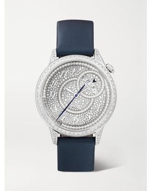 Vacheron Constantin Egérie Automatic 35 Mm Uhr Aus 18 Karat Weißgold Mit Diamanten Und Alligatorlederarmband - Mettallic