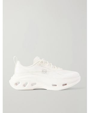 Loewe On Cloudtilt Premium Embroidered Mesh Trainers - Natural