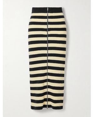Nanushka Net Sustain Nima Striped Organic Cotton-Blend Terry Midi Skirt - Multicolour