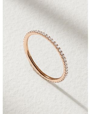Ileana Makri Thread 18-Karat Rose Diamond Eternity Ring - White