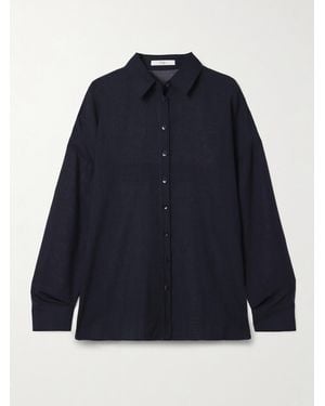 Tibi Wool-Blend Gauze Shirt - Blue