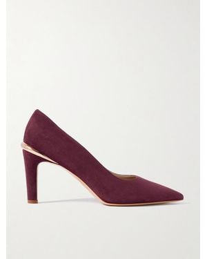 Gabriela Hearst Edwina 75 Suede Court Shoes - Pink