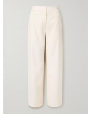LIBEROWE Alice Wool-Crepe Straight-Leg Trousers - Natural