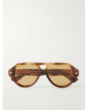 Bottega Veneta Dizzy Aviator-Style Recycled-Acetate Sunglasses - Natural