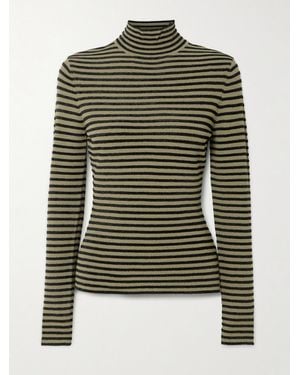 Proenza Schouler Didi Striped Knitted Sweater - Vert
