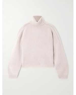 LeKasha Bangkok Rollkragenpullover Aus Geripptem Biokaschmir - Natur