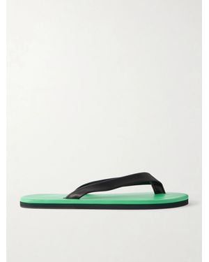 AURALEE Leather Flip Flops - Green