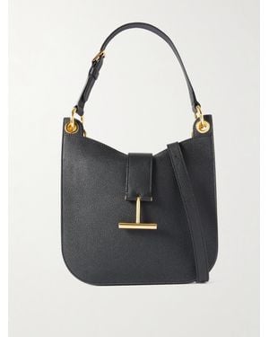 Tom Ford Tara Kleine Schultertasche Aus Strukturiertem Leder - Schwarz