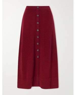 Altuzarra Callahan Cashmere Maxi Skirt - Red