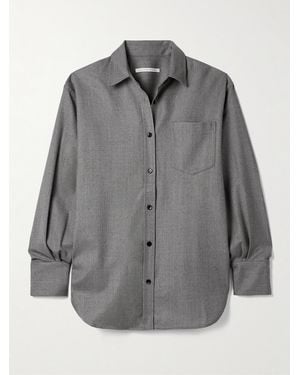 Maria McManus Wool-Blend Flannel Shirt - Grey