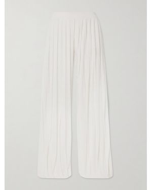 Loro Piana Balloon Pleated Linen Trousers - White