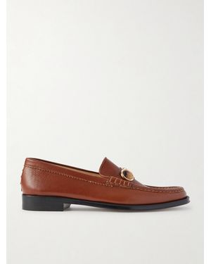 Gabriela Hearst Melchora Embellished Leather Loafers - Brown