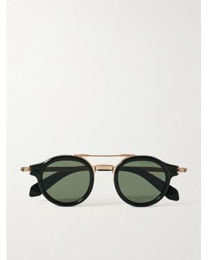 Jacques Marie Mage Delage Round-Frame-Tone And Acetate Sunglasses - Green