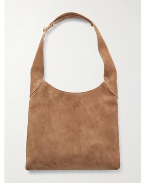 Gabriela Hearst Sac Porté Épaule En Daim Small - Marron