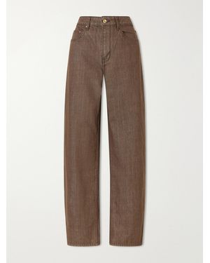 OSSOU Rider Low-Rise Boyfriend Jeans - Brown