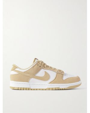 Nike Dunk Low Leather And Suede Trainers - Natural