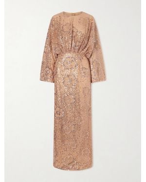 Elie Saab Embellished Silk-Blend Tulle Gown - Natural