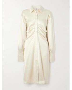TOTEME Midikleid Aus Glänzendem Crêpe - Natur