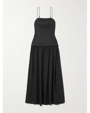 Faithfull the Brand Lenise Linen And Woven Maxi Dress - Black
