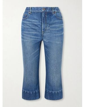 Chloé Capri Mid-Rise Slim-Leg Organic Jeans - Blue