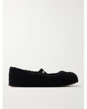 Moon Boot Shearling Ballet Flats - Black