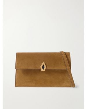 Metier Parallel 22 Small Suede Shoulder Bag - Natural