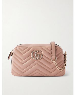 Gucci Gg Marmont Quilted Leather Shoulder Bag - Pink
