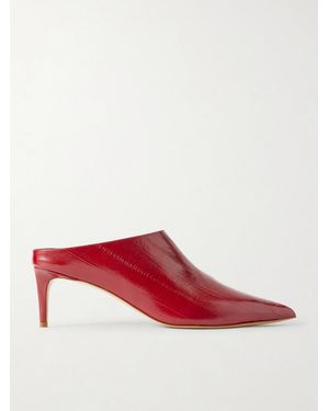 Le Monde Beryl Lou 60 Patent-Leather Mules - Red