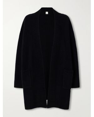 Allude Wool And Cashmere-Blend Cardigan - Black