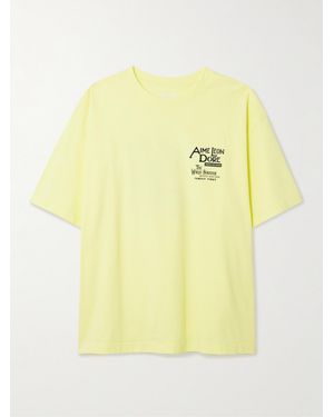 Aimé Leon Dore Dynasty T-Shirt Aus Baumwoll-Jersey Mit Print - Gelb